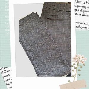 Grey plaid dress pants
